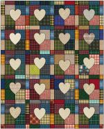 Primavera 2: quilt con cuori e tinti in filo